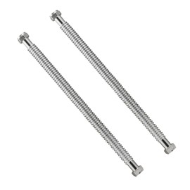 Watflow 24inch Stainless Steel Corrugated Water Heater Connector Flexible for Female Iron Water Pipes Fitting, 1" FIP x 1" FIP, 24" Length (2 Packs)…