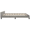 vidaXL Velvet Bed Frame Platform Bed, Scandinavian Style/Slats Support/No Box