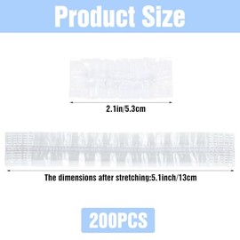 200 fundas desechables para los oídos para la ducha, gorros de ducha elásticos transparentes para los oídos, protectores de orejas para teñir el cabel