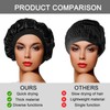 AYNKH Towel Lined Shower Cap, Microfiber Terry Cloth Silky Satin