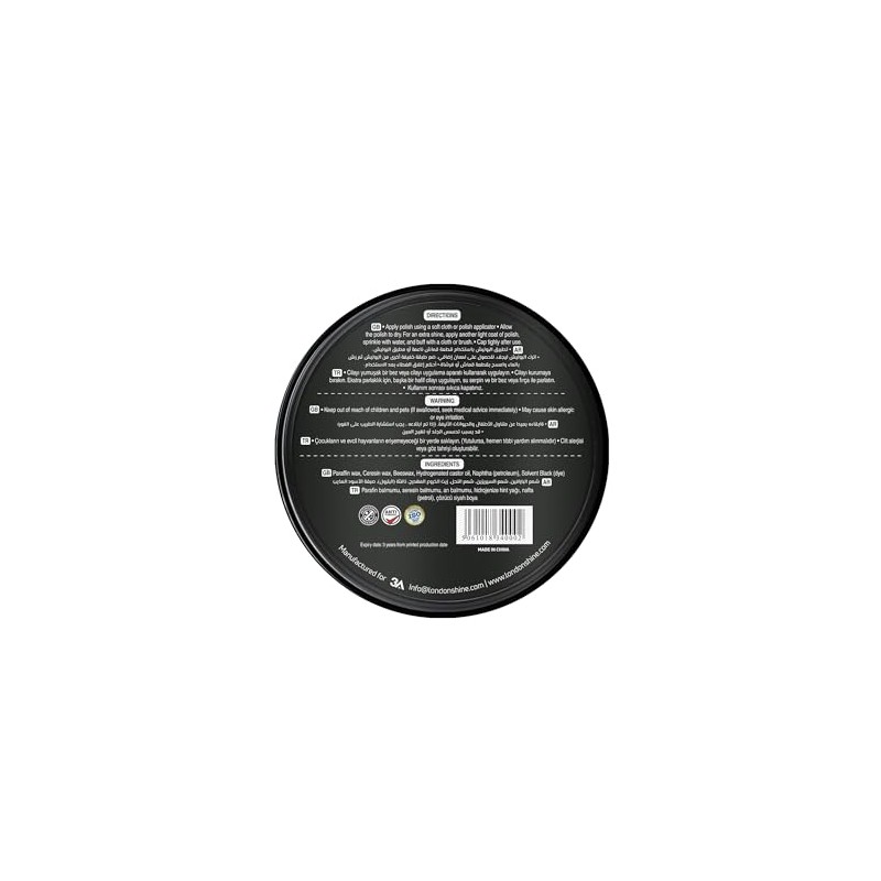 London Shine Wax Shoe Polish - Black 48 ml /