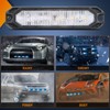 Nilight 4PCS 6LED Blue White Emergency Strobe lights 12V 24V