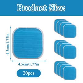 FDJZXW Pack of 20 Device Replacement Pads, 4.5 x 4.5 cm, Easy to Use Device Electrode Pads for Abdominal Trainer, Reusable, for Abdominal Muscle Trainer, Electric