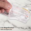 Carson 2.5x Power Credit Card Size Magnifiers (WM-01) with 6x