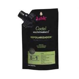 Lehit - Coctel 8 En 1 Multivitaminico Repolarizador Tratamiento Capilar Cuidado Para El Cabello Alimento Y Nutricion Reparacion Total Anticaida - Repolarizer Treatment Cocktail (3 Ounces)
