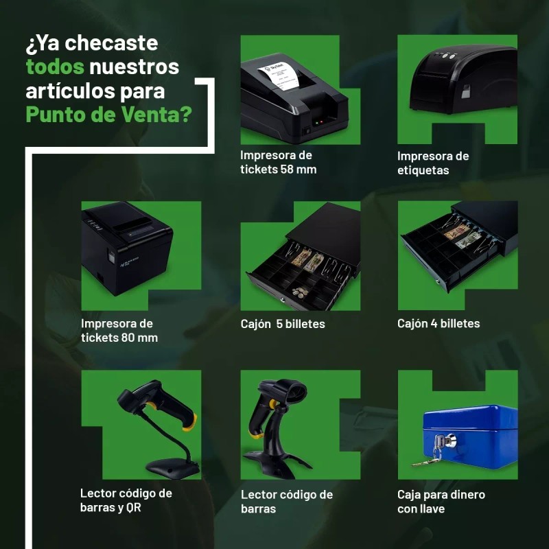 Sky Ticket Kit Punto Venta Impresora Tickets 58mm + Lector