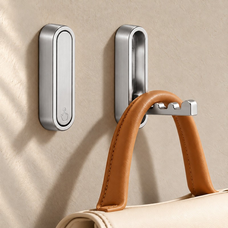 Foldable Wall Hook for Towels, Coats & Bags – Wall