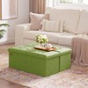 HAUSFRAU 31.5 Inches Ottoman with Storage, Folding Ottoman Bench Small