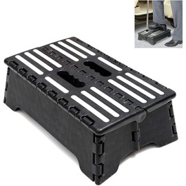 Elfzone Outdoor Step - Portable Steps,Mobility Step Stool for Adults Half Seps for Stairs for Seniors,Platform Step Safety Step Non-Slip Indoor and Outdoor