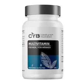 CYB | A-Z Men Multivitamin Tablets for Men - 180 Tablets 6 Month Supply - Vitamin D Vitamin C Magnesium Supplement Vitamin B12 Iron - Sugar Free Gluten Free GMO Free