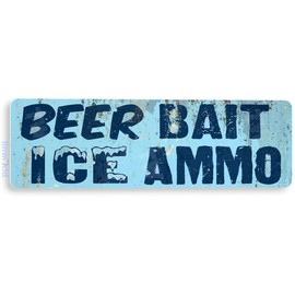 Tinworld Tin Sign Ice Beer Ammo Sign Marina Sign Restaurant Rustic Metal Sign Decor D281