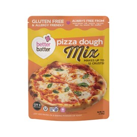 Better Batter Pizza Crust Mix | Certified Kosher, Vegan & Gluten Free Mix for Baking Top 9 Allergen-Free Perfect for 14" Pizzas! Just Add Water, Oil & Yeast Hostess Kitchen Cooking Gifts 4LB Pouch