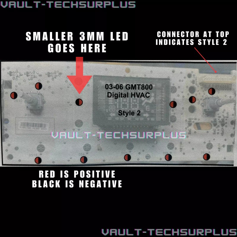 VaultTechSurplus White Led Climate Control Upgrade Kit Silverado Sierra Escalade