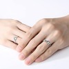 Sterling Silver Couples Matching King Queen Promise Rings for Her,