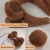 ECLATIQUE Diadema de Felpa, Orejas de Oso y Conejo, Set