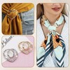 6Pcs Scarf Rings for Women,Fashion Cinch Dress Shirt Clips for