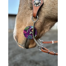 Schulz Equine Patterned Neoprene Bit Guard Neon Yeehaw