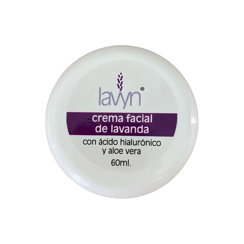Crema Facial Lavyn Lavanda 60ml Con Ácido Hialurónico