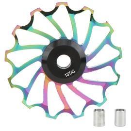 WAKE Bike Rear Derailleur Wheel Aluminum Alloy Ceramic Bearing Guide Pulley for Mountain BicycleMulticolor