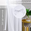 Hiasan White Sheer Curtains with Tiebacks, Light Filtering Semi Transparent