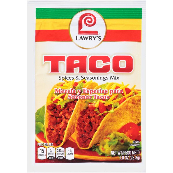 Lawry's Taco Spices & Seasonings Mix, 1 oz (Pack of 12)