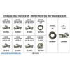 Stainless Steel Tamper Proof 1/4"-20 One Way Machine Screw Kit