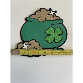 Handmade ST. Patricks Day Pot of Gold Paper Piece Handmade Scrapbooking & Card Making