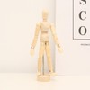 Toyvian 3 Pcs Wood Manikin Drawing Flexible Wooden Mannequin Figure