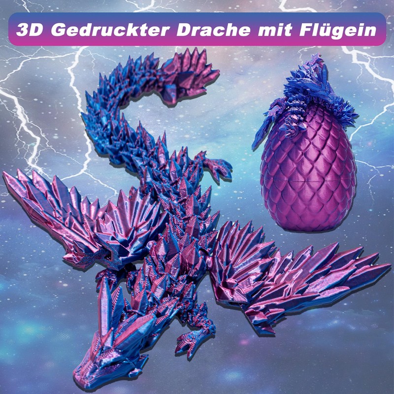 LUMIN TUTU 3D Dragon with Wings in the Egg, 3D