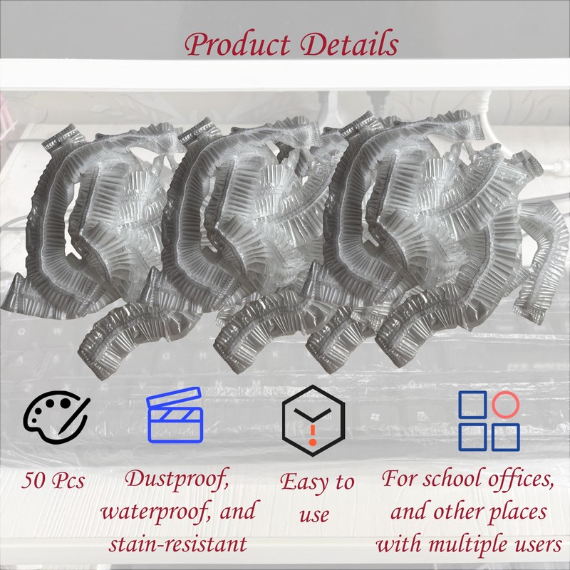 50Pcs Keyboard Cover - Disposable Keyboard Protector for Desktop Dustproof
