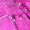 SPARES2GO Gardening Tool Belt Pink Double Leather 11 Pouch Purple