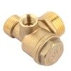 Brass Check Valve 3-Port Air Compressor Male Thread Air Compressor