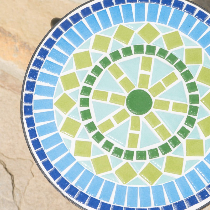 Christopher Knight Home Iris Outdoor Ceramic Tile Side Table with