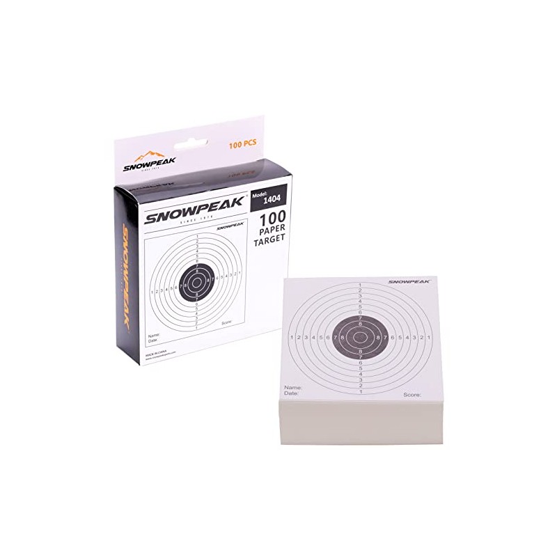 SnowPeak 14cm Card Airgun Single Bull Match Targets 100 Pack