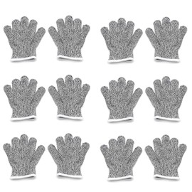 XKMT- In/Outdoor Children Kid (Size XXS x 6set) Cut-Resistant Gloves Level 5 Protection Stretch Safety Cutting Gloves In/Outdoor Kitchen Work Grade [P/N: ET-TOOL032-XXS X6-GRAY ]