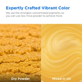 Rolio Premium Mica Powder - Wheat Gold (50G / 1.76oz) - 1 Jar of Yellow Pigment Powder for Epoxy Resin, Dye, Soap Making, Nail Polish, Paint, Candle Making, Bath Bombs, Slime