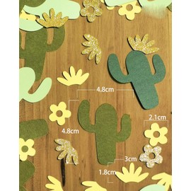 Cactus Confetti Succulent Baby Shower Girl Table Decoration Glitter Golden Green Scattering Pink Flower Paper Craft Accessories Fiesta Yellow Flower