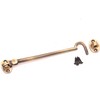 8" (200mm) Antique Heavy Duty Brass Cabin Hook & Eye