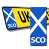 Biomar Labs 2 x Sticker Number Plate Scotland Scottish SCO