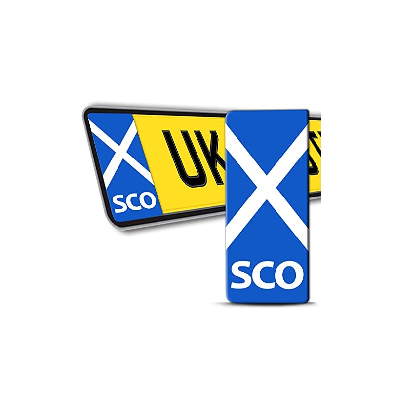 Biomar Labs 2 x Sticker Number Plate Scotland Scottish SCO