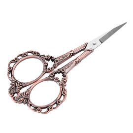 KooingTech Vintage Scissors Stainless Steel Sewing, Vintage Flower Pattern Needle Embroidery Stainless Steel Scissors, Sewing Scissors for Household DIY Sewing Accessories
