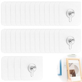 30pcs Bilderhaken Selbstklebend,Transparent Klebehaken Bilder Aufhängen Ohne Bohre,Bilder Aufhängen Ohne Bohren,Klebehaken Bilder,Klebenagel,für Bilder, Poster, Fotos, Dekorative Gemälde