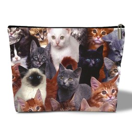 rizotus Makeup Bag, Gift for Her, Cat Owner, Girl, Friend, Woman, Sister, Daughter, Teen, Mom, Kitten Lover Makeup Bag Purse, Pet Kitty Owner Toiletry Makeup Bag Pouch Travel Accessories -25