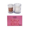 Cosmetic Cotton Pad & Swab Clear Case 1pc Beauty Accessory Organizer