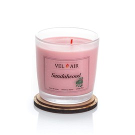 VEL AIR.Vela Aromática Sándalo (Sandalwood) Velas relajantes, Velas Decorativas Ecologicas. 250 gr/ 9 oz.de cera de soya Velas Aromaticas