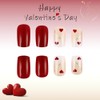 Red Press On Nails Medium Coffin Shape Red Fake Nails