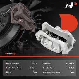 A-Premium Disc Brake Caliper Assembly with Bracket Compatible with Toyota Vehicles - Sienna 2021 2022 2023 2024 2025, FWD Only - Front Right Passenger Side