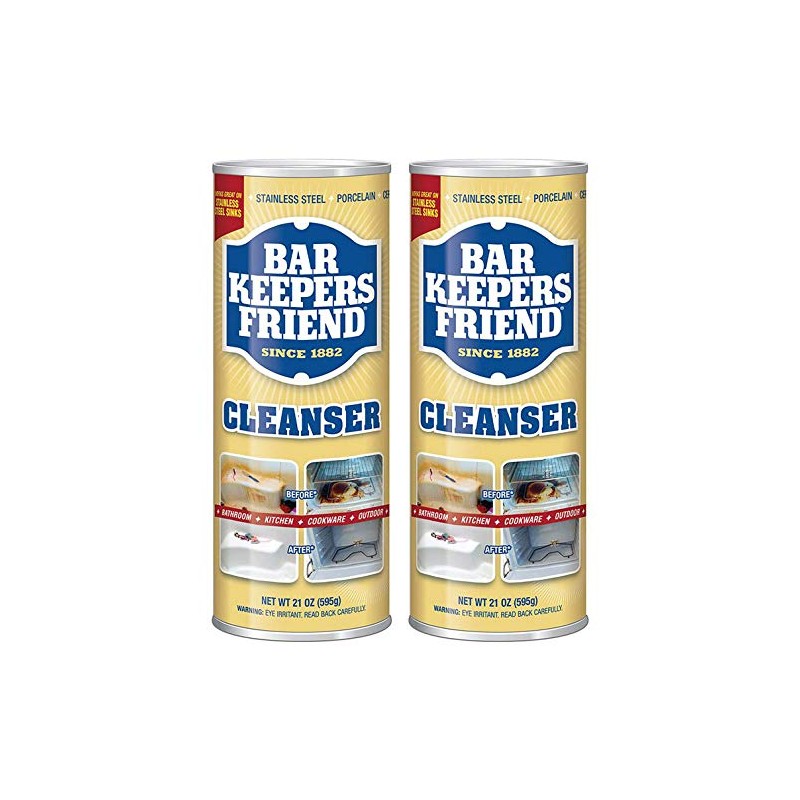 Bar Keepers Friend Powdered Cleanser & Polish 21-Ounces (2-Pack)