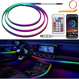 LED Interior Lighting Car, 110 cm Ambient Lighting Car Strip, LED Car Ambient Lighting, LED Car Fibre Optic Strip, RGB Interior Lighting Car LED Strip Interior Lighting Ambient Lighting