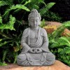 Sunjoy Buddha Statue 20 in. Large Sized Buddha Garden Statue